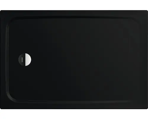 Extraflache Rechteck-Duschwanne Kaldewei Cayonoplan 80x160x2,5 cm schwarz matt mit Antirutschbeschichtung