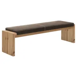 Hockerbank 140/48,5/47 cm in Braun, Eichefarben