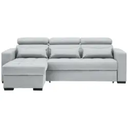 Ecksofa in Webstoff Greige