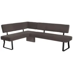 Eckbank 167/224 cm in Braun, Schwarz