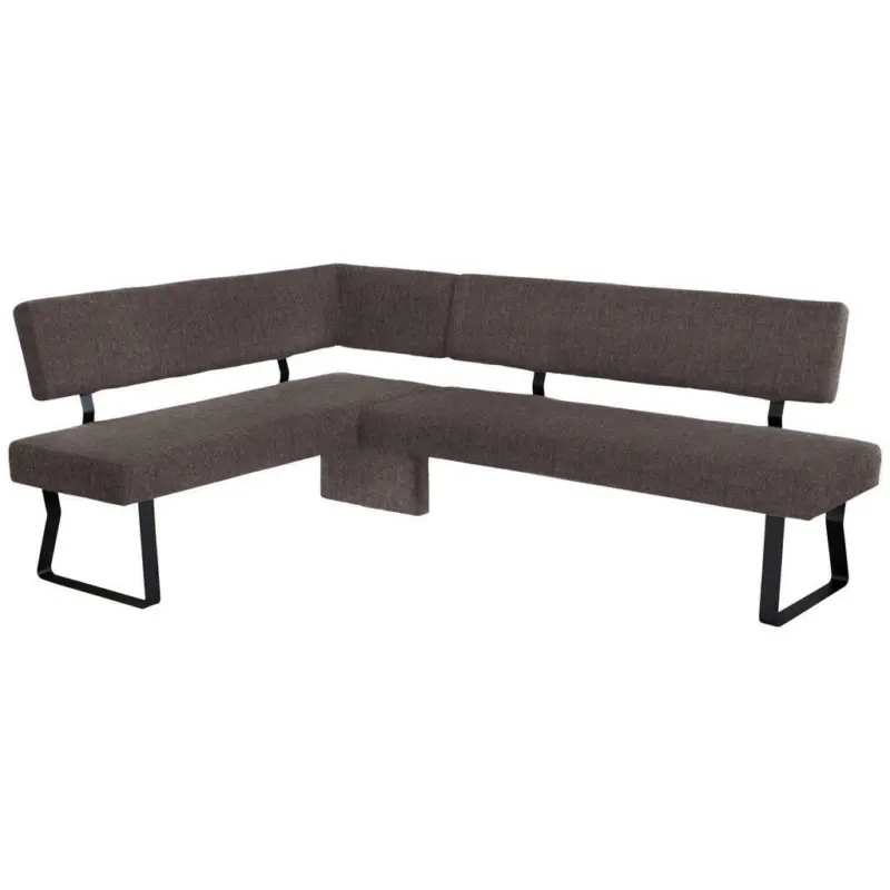 Eckbank 167/224 cm in Braun, Schwarz