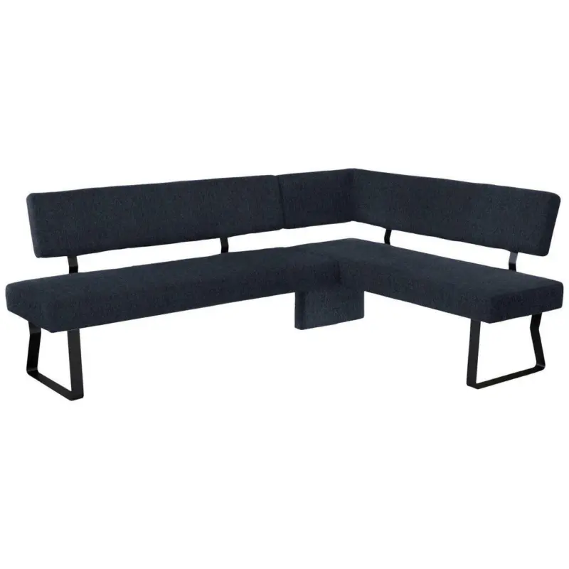 Eckbank 224/167 cm in Blau, Schwarz
