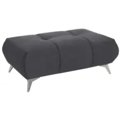 Hocker in Textil Grau