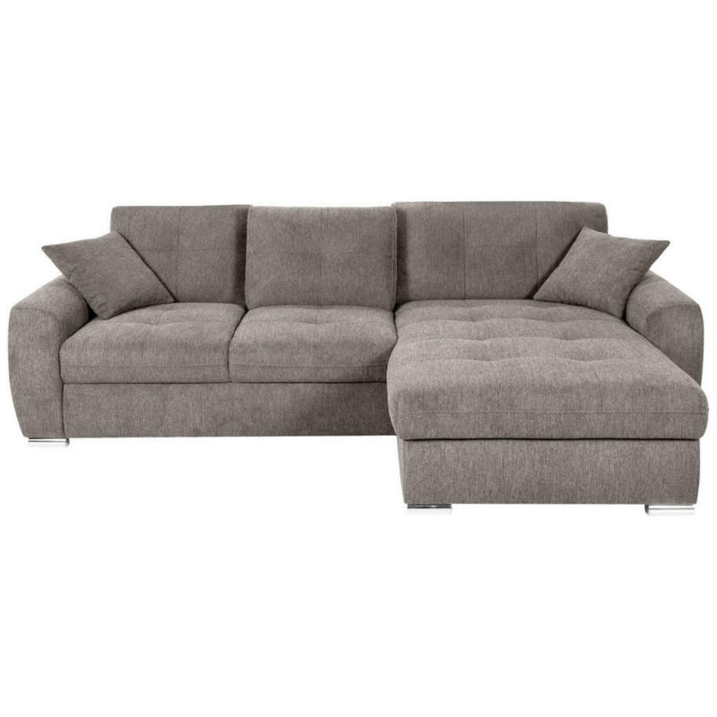 Ecksofa in Mikrofaser Braun