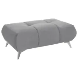 Hocker in Textil Hellgrau