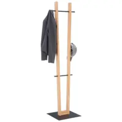 Kleiderständer in Schwarz, Eichefarben 45/174,9/40 cm