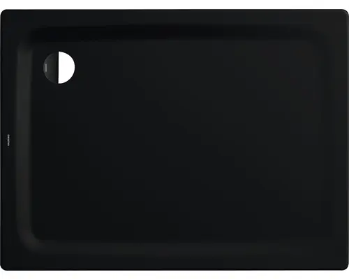 Extraflache Rechteck-Duschwanne Kaldewei Superplan Plus 80x90x2,5 cm schwarz matt