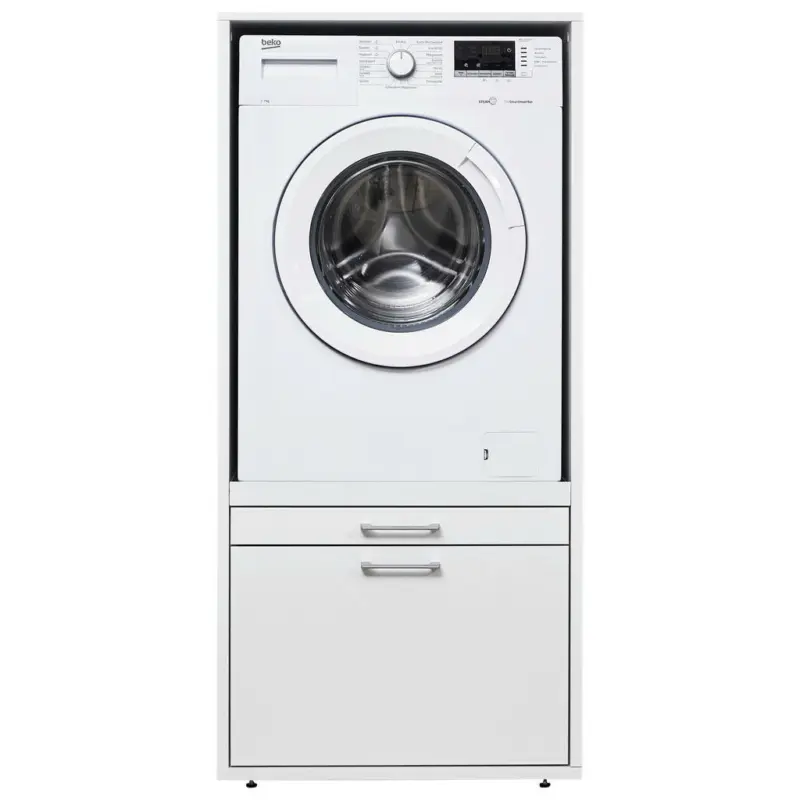 Waschmaschinenschrank in Wei&szlig;
