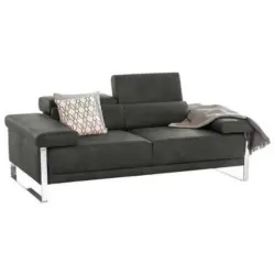 Zweisitzer-Sofa in Echtleder Anthrazit