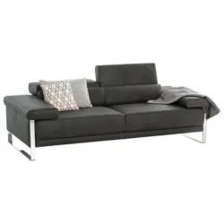 Zweisitzer-Sofa in Echtleder Anthrazit