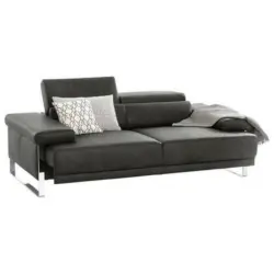 Zweisitzer-Sofa in Echtleder Anthrazit