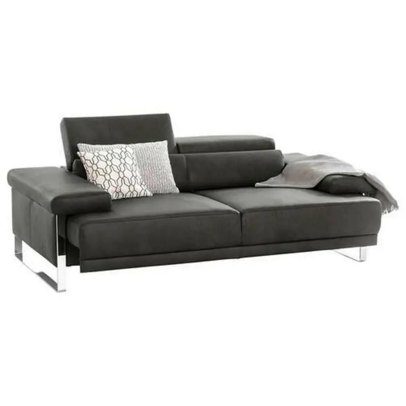 Zweisitzer-Sofa in Echtleder Anthrazit