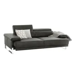 Zweisitzer-Sofa in Echtleder Anthrazit