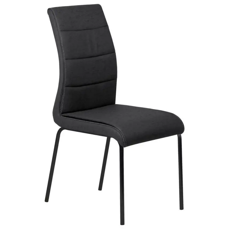 Stuhl in Stahl Lederlook