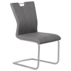 Schwingstuhl in Edelstahl Mikrofaser