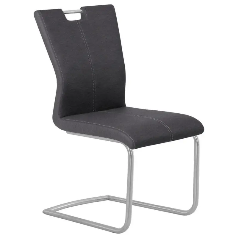 Schwingstuhl in Edelstahl Mikrofaser