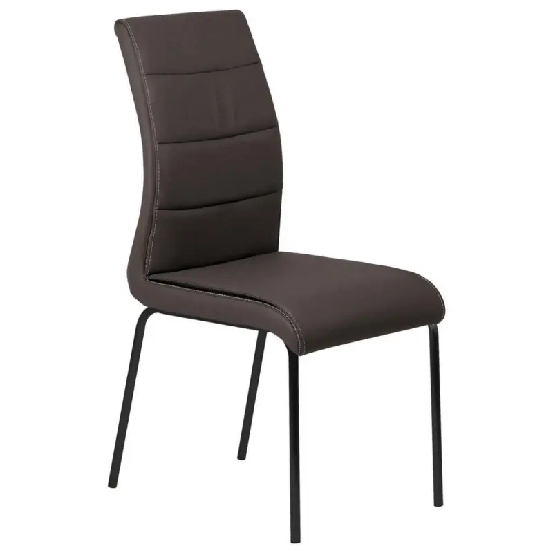 Stuhl in Stahl Lederlook