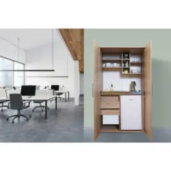 Schrankküche in Eichefarben