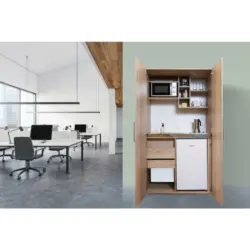 Schrankküche in Eichefarben