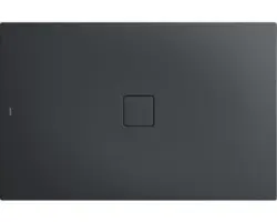 Extraflache Rechteck-Duschwanne Kaldewei Conoflat 100x120x3,2 cm grau cool mit Antirutschbeschichtung