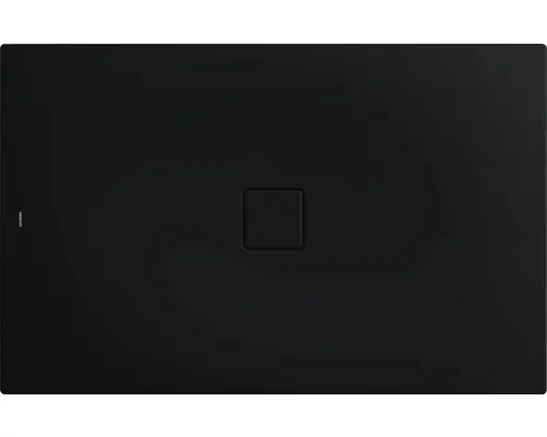 Extraflache Rechteck-Duschwanne Kaldewei Conoflat 90x120x3,2 cm schwarz matt mit Antirutschbeschichtung