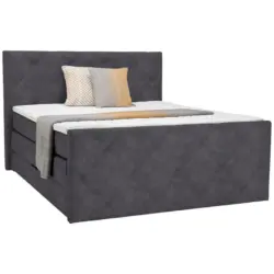 Boxspringbett 180/200 cm in Schwarz