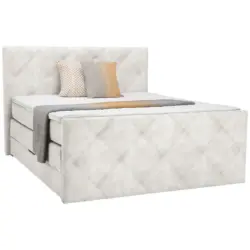Boxspringbett 140/200 cm in Beige