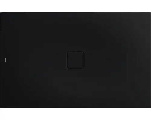Extraflache Rechteck-Duschwanne Kaldewei Conoflat 90x160x3,2 cm schwarz matt mit Antirutschbeschichtung