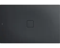 Extraflache Rechteck-Duschwanne Kaldewei Conoflat 90x100x3,2 cm grau cool mit Antirutschbeschichtung