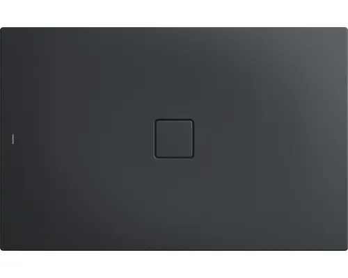 Extraflache Rechteck-Duschwanne Kaldewei Conoflat 90x100x3,2 cm grau cool mit Antirutschbeschichtung