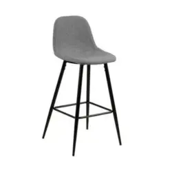 Barhocker in Schwarz, Hellgrau