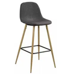 Barhocker in Anthrazit, Eichefarben