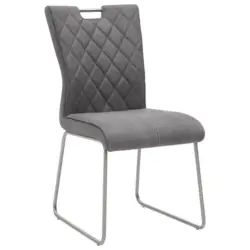 Stuhl in Edelstahl Mikrofaser