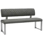 XXXLutz Lauterach - Ihr Möbelhaus bei Bregenz Sitzbank 140/87,5/62 cm in Grau, Edelstahlfarben