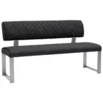 XXXLutz Lauterach - Ihr Möbelhaus bei Bregenz Sitzbank 140/87,5/62 cm in Schwarz, Edelstahlfarben