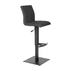 Barhocker in Metall, Textil Schwarz