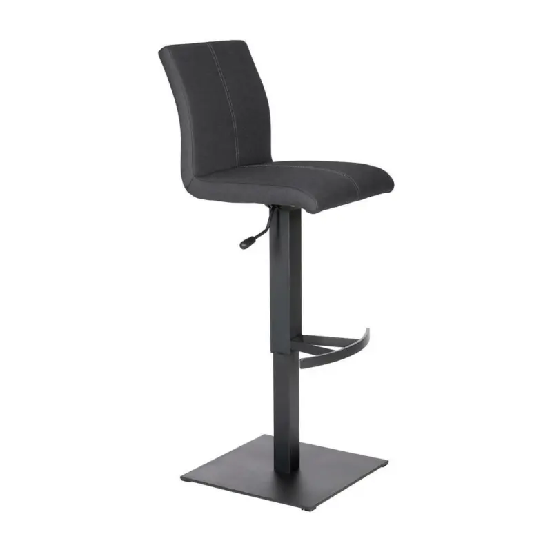 Barhocker in Metall, Textil Schwarz