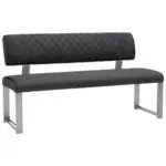 XXXLutz Lauterach - Ihr Möbelhaus bei Bregenz Sitzbank 140/87,5/62 cm in Schwarz, Edelstahlfarben