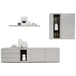 Wohnwand 300/199/47 cm in Grau