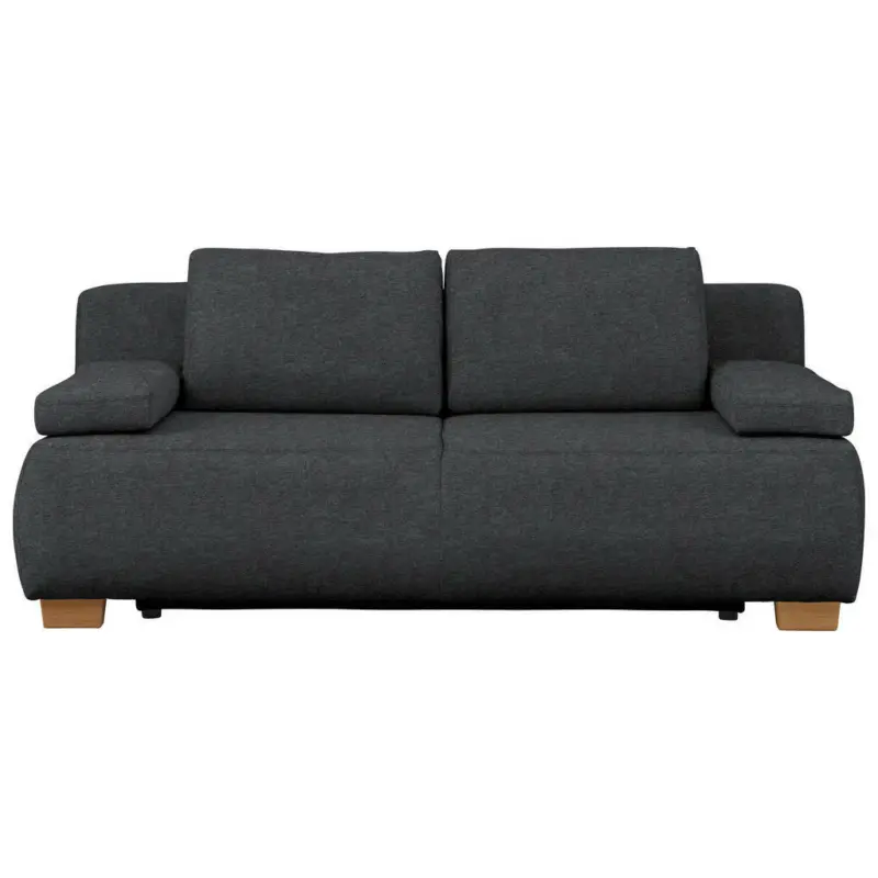 Boxspringsofa in Webstoff Dunkelgrau