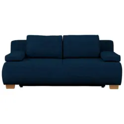 Boxspringsofa in Webstoff Dunkelblau
