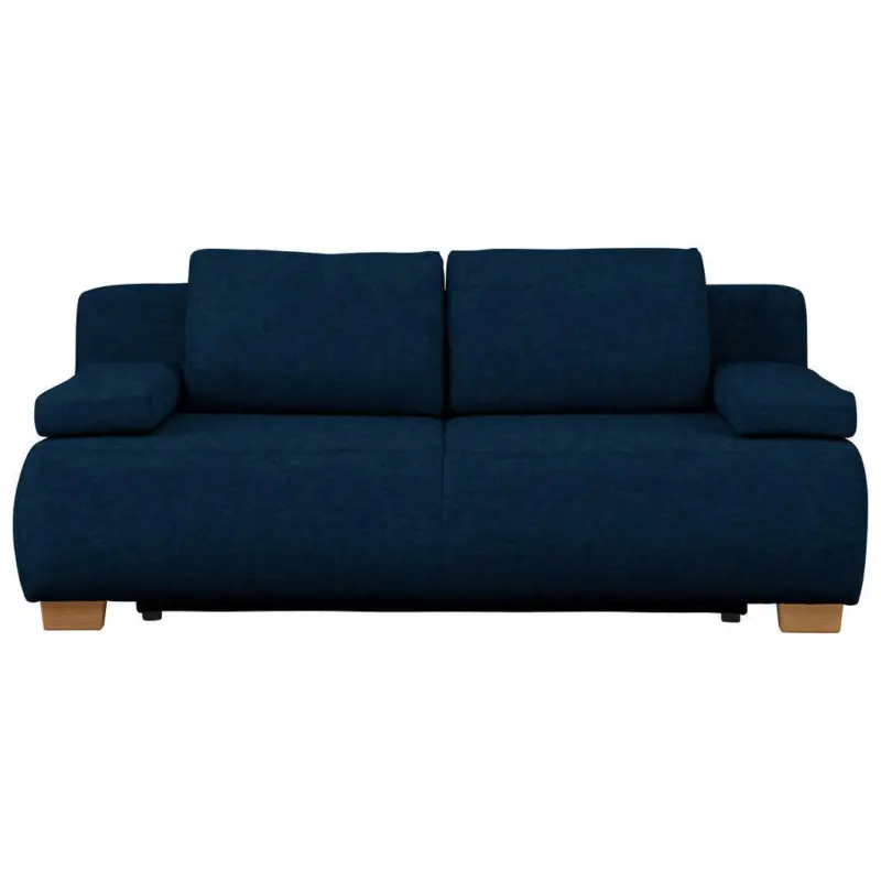 Boxspringsofa in Webstoff Dunkelblau