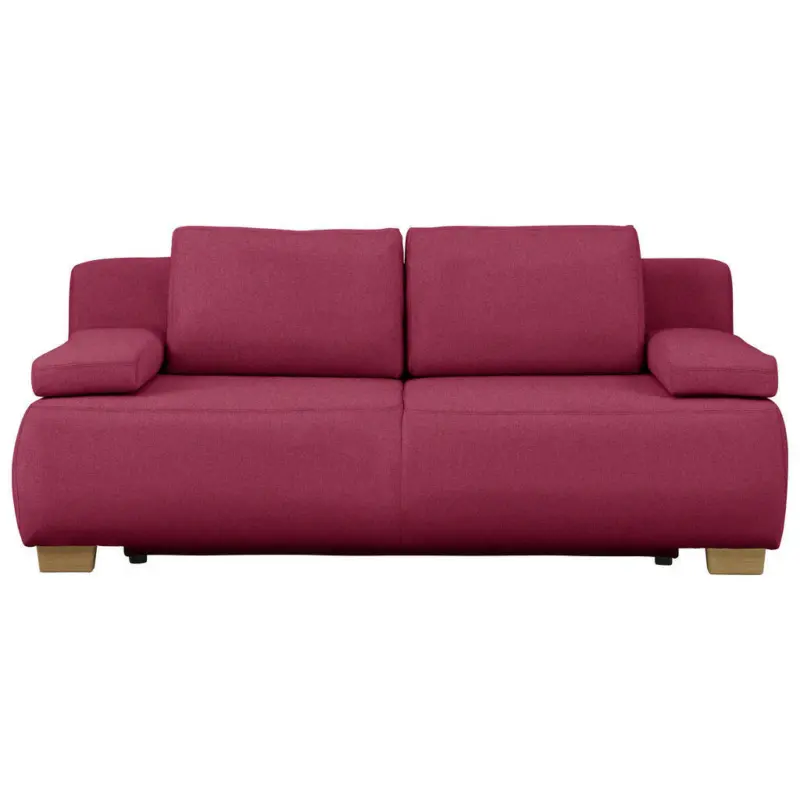 Boxspringsofa in Webstoff Rot