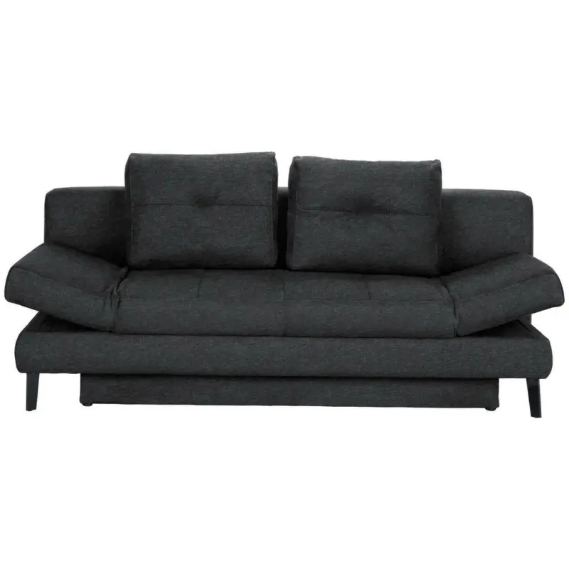 Schlafsofa in Flachgewebe Dunkelgrau