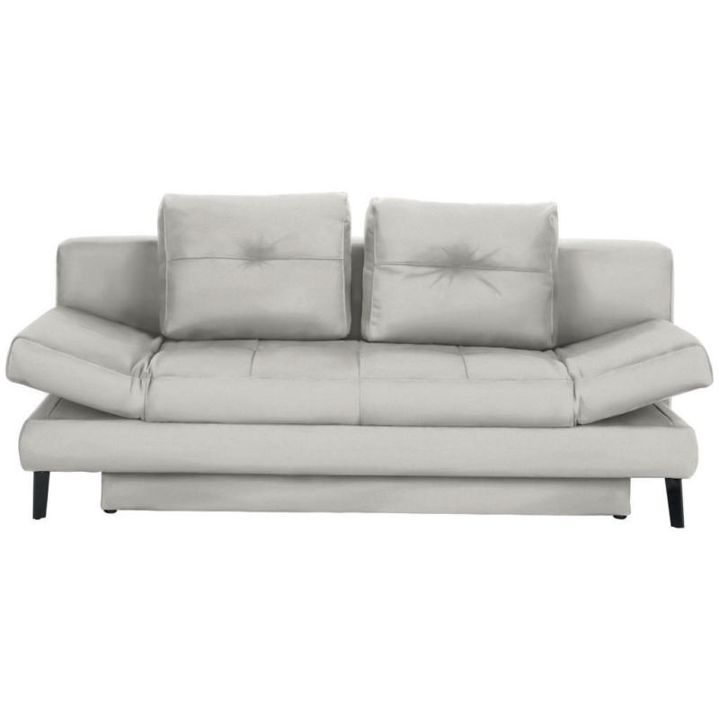 Schlafsofa in Flachgewebe Creme, Champagner