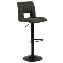 Barhocker in Schwarz, Olivgrün