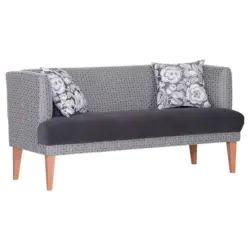 Sitzbank 170/83/70 cm in Grau, Weiß, Eichefarben