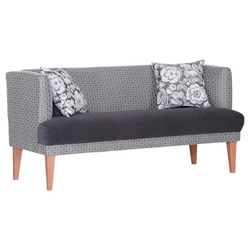 Sitzbank 170/83/70 cm in Grau, Weiß, Eichefarben