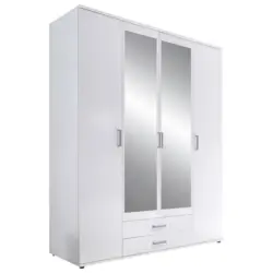 Drehtürenschrank in Weiß