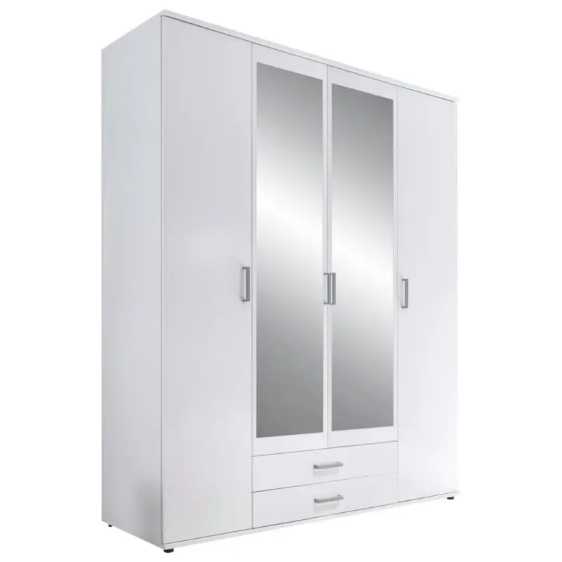 Drehtürenschrank in Weiß